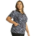 thumbnail image 5 of Cherokee Infinity Scrubs Top For Women Mock Wrap CK608, XS, Wild For Tie Dye, 5 of 5