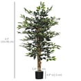 thumbnail image 3 of HOMCOM 4.3FT Artificial Ficus Tree for Indoor Decoration, 3 of 10