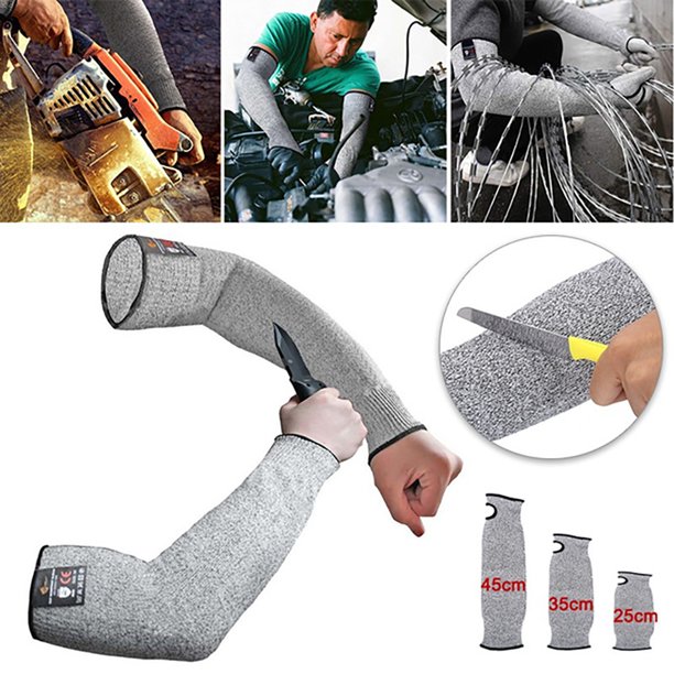 BUTORY Cut Resistant Arm Protection Sleeves with Thumb Hole,Level 5