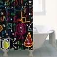 thumbnail image 4 of Math Equations Handwritten Notes Black Pattern Shower Curtain 36"x72" ,Bathroom Decorative Shower Curtains Set with 12 Hooks,Modern Waterproof Washable Shower Curtain, 4 of 6