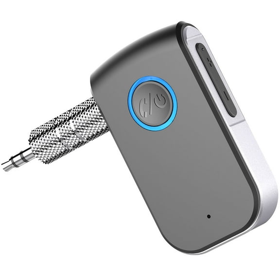 ODOMY Bluetooth 5.0 Receiver for Car, Noise Cancelling Bluetooth AUX Adapter, Bluetooth Music Receiver for Home Stereo/Wired Headphones/Hands-Free Call
