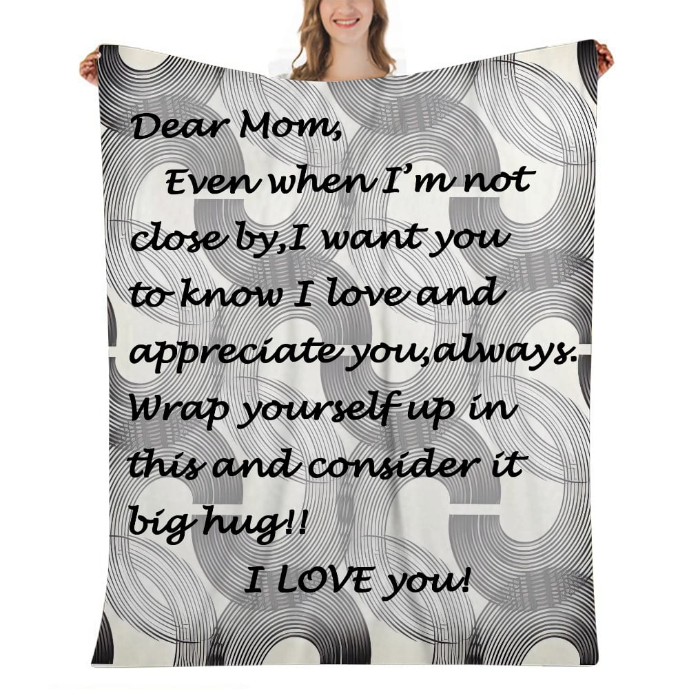 Mom Blanket Gift Fleece Blanket,Purple Thick Warm Blankets for Winter