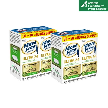 Diabetic Support Formula 60 Tablets ((2 Pack) Move Free Ultra 2in1 with Comfort Max, 60 tablets (2x30ct Twin Pack), Clinically Proven long term Joint Support, One Tiny)