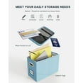 thumbnail image 4 of File Organizer Box File Box for Letter Size Files Storage Hanging File Folder Organizer with Mesh Pocket on Lid Portable Filing Box with Handle for Office/Home/School( ), 4 of 7