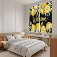 thumbnail image 3 of Yellow Lemons Kitchen Curtains 63 Inch Length, Summer Fruits Leaves Botanical Black Tiers Curtains for Living Room Berdoom Bathroom, Light Filtering Drapes Window Treatment 2 Panels 42"Wx63"L, 3 of 8