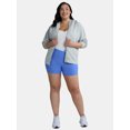 thumbnail image 2 of Athletic Works Women's and Women's Plus ButterCore Tipped Bike Shorts, Sizes XS-4X, 2 of 5