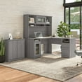 thumbnail image 2 of Bush Furniture Cabot 60" L-Shaped Desk with Hutch & Small Storage Cabinet Modern GY CAB016MG, 2 of 7