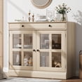 thumbnail image 1 of Gaderth Sideboard Buffet Cabinet With Storage,Modern Sideboard Cabinet With Glass Door,Farmhouse Console Table,Buffet Table With Drawer,Kitchen Coffee Bar Wine Bar Cabinet For Hallway Entryway, 1 of 9