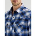thumbnail image 3 of Wrangler Retro Flannel Blue/black Plaid - Mens Shirt  - 112355364, 3 of 4