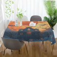 thumbnail image 4 of DEIARA Air Castle Square Tablecloth 60×90in Polyester Fabric Tablecloth Washable Dust Resistant Wrinkle Resistant, 4 of 9