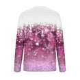 thumbnail image 5 of BLVB Christmas Shirts for Women Long Sleeve Crewneck Snowflake Graphic Tee Tops Vacation T Shirts Blouse Christmas Gifts, 5 of 5