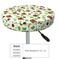 thumbnail image 4 of Bingfone Cute Bear Padded Round Bar Stool Cover Cushion with Elastic Fabric Round Chair Seat - Cute Bear, 4 of 7