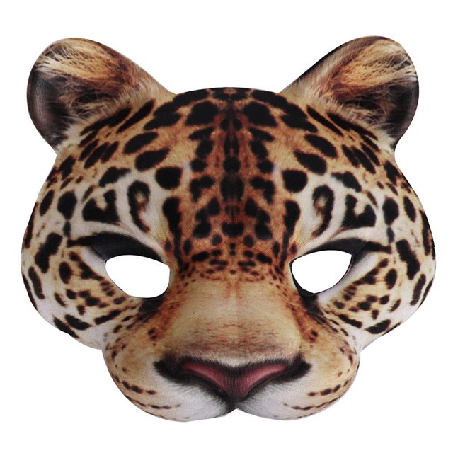 Máscara de mascarada de media cara Hosfairy Animal Leopard Halloween