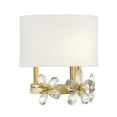 thumbnail image 3 of Warm Brass One Light Wall Sconce from the Dahlia Collection, 3 of 5