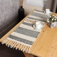 thumbnail image 2 of REDEARTH Placemats-Hand Woven Exquisite Artisan Made Placemet Set for Dining Table, Coffee Table, Console, Dresser; 100% Cotton 14x20; Chevron Black Set of 6, 2 of 7
