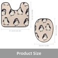 thumbnail image 3 of PhooArto Toilet Lid Cover and U-Shaped Toilet Floor Mat Set of 2 Pieces, Cartoon Penguin Pattern Toilet Mat Set, Machine Washable Seat Covers Non-Slip Absorbent Rugs, 3 of 6