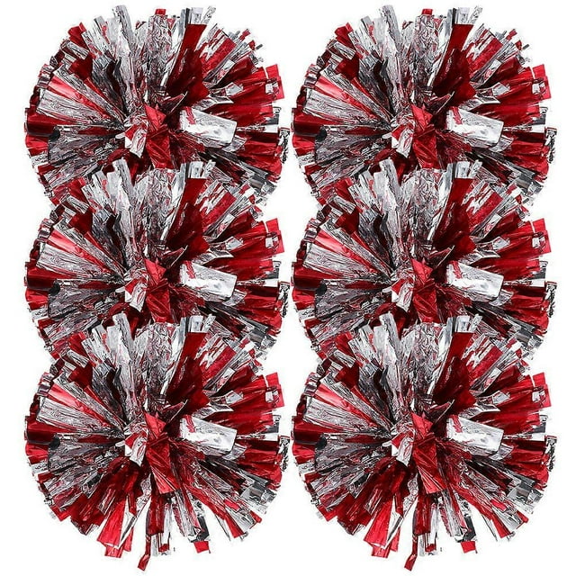 Cheering Hand Flowers Festival Activities Red Plastic Designed for Cheering 6Pcs