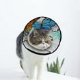 thumbnail image 1 of Butterflies Soft Cat Dog Recovery Collar Adjustable Cat Cone Wound Healing Protective After Surgery for Soft Pet Cone Collar, 1 of 7