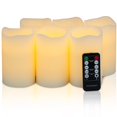 thumbnail image 1 of Velas sin llama H-BLOSSOM, LED parpadeantes, cera auténtica, juego de 6, 1 of 8