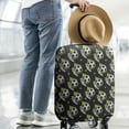thumbnail image 2 of Black Soccer Balls with Green Elements Pattern Luggage Cover Fashion Suitcase Cover Baggage Covers Fit 25-28 Inch Luggage (Go Travel), 2 of 5