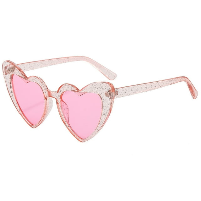 angular love SUNGLASSES sunscreen peach heart glasses UV400 glitter crystal SUNGLASSES SUNGLASSES