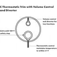 thumbnail image 3 of Hansgrohe Ecostat Classic Thermostatic Trim with Volume Control and Diverter, Round in Chrome, 3 of 5