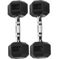 thumbnail image 3 of Signature Fitness Rubber Encased Hex Dumbbell  Multiple Sizes, 3 of 6