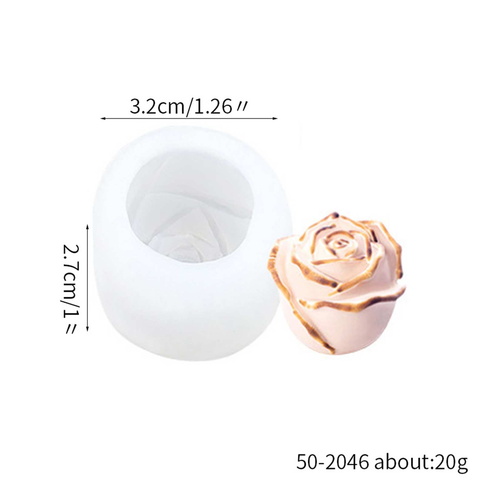 silicon Rose Shape Ball Candle Mold - 6cm x 6cm, Pack Size: 1 at Rs 850 in  Delhi
