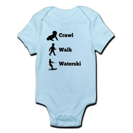 

CafePress - Crawl Walk Waterski Body Suit - Baby Light Bodysuit