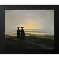 thumbnail image 2 of Friedrich, Caspar David 14x12 Black Modern Framed Museum Art Print Titled - Sunset (Brothers), 2 of 5
