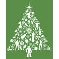 thumbnail image 2 of Women's Guardians of the Galaxy Holiday Special Silhouettes Christmas Tree  Racerback Tank Top Envy Green Small, 2 of 4