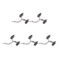 thumbnail image 1 of Unique Bargains 20Sets Ribbon Crimp Clamp Ends with Lobster Claw Clasps & Chain 16mm Metallic Black, 1 of 7
