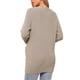 thumbnail image 3 of Suéteres de cárdigan largos para mujeres, con botones, abiertos al frente, cárdigan de punto, atuendos casuales con bolsillos, talla S, color albaricoque, 3 of 6