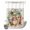 Beige Light Blue Light Yellow, variant on No Hook Shower Curtain, Christmas Snowman Shower Curtains for Bathroom with See Through Top Window, Winter Coastal Beach Palm Tree Xmas Waterproof & Washable Bath Curtain 66"x72"