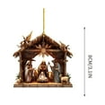thumbnail image 3 of NSESSHome Christmas Nativity Scene Ornament Nativity Scene Ornament Christian Xmas Hanging Ornament Nativity Scene for Xmas Tree Birth of Jesus Decor Religious Gift, 3 of 6