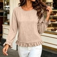 thumbnail image 5 of Sevevn Women's Long Sleeve Ruffle Flowy Blouse Fall Work Casual Tops 2026, 5 of 6