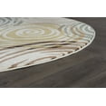 thumbnail image 5 of Contemporary Area Rug (5'3'' Round) Abstract Ivory, Beige Indoor Round Easy to Clean, 5 of 6