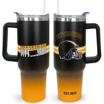Pittsburgh Tumbler Cup - Pittsburgh Gifts for Men - 40 OZ Insulated Stainless Steel Coffee Travel Mug with Lid and Straw