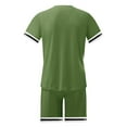 thumbnail image 5 of Short Sets for Men Short Sleeve Crewneck T Shirt and Bermuda Shorts 2 Piece Matching Set Mens Summer Outfits, 5 of 5