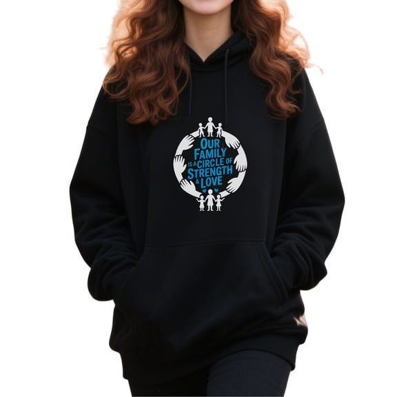 Everyday Family Family Hoodie for Men and Women, Unisex Pullover Hooded Sweatshirt, Comfortable Cotton Poly Blend, Casual Everyday Wear