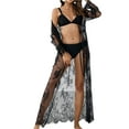 thumbnail image 4 of Txlixc Mujeres Open Front Cover-ups Ropa de playa Manga larga Bordado Encaje Txlixc Sexy, 4 of 8
