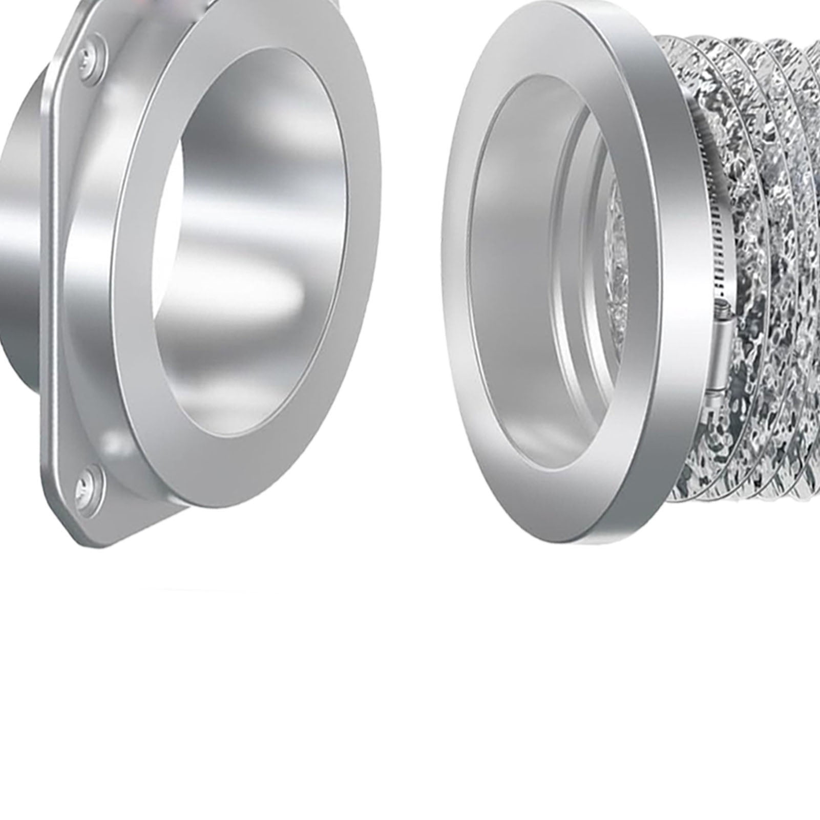 Rupoun Magnet Dryer Vent Coupling Self Alignment Airtight Seal Dryer Ventilation Port Exhaust Connector Kit 5.9 inches / 15 cm