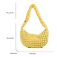 thumbnail image 2 of Bolso Hobo acolchado para mujer bolso suave y ligero para axila bolso para citas diarias de color sólido, 2 of 9