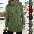 thumbnail image 4 of WCMZJ Womens Turtleneck Long Sleeve Sweater Elasticity Chunky Cable Knit Pullover Sweaters Jumper with Front Pockets Green XL, 4 of 6