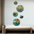 thumbnail image 3 of Designart "Teal Balance I" Abstract Painting Metal Wall Art Set of 5 Piece, 3 of 5
