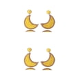 thumbnail image 4 of Pendientes Minnieouse en forma de luna vintage de verano colgante de tejido, 4 of 6