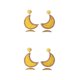 thumbnail image 4 of Pendientes Minnieouse en forma de luna vintage de verano colgante de tejido, 4 of 6