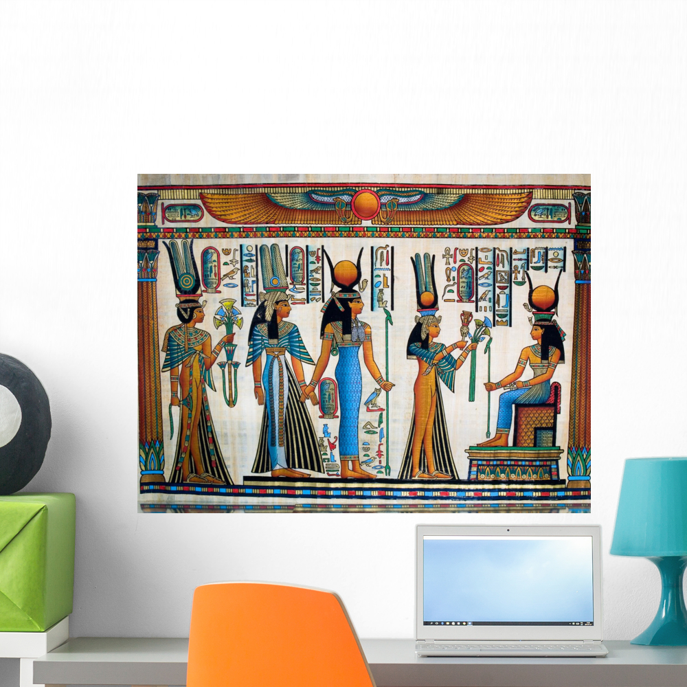 Egyptian Papyrus Wall Mural Decal by Wallmonkeys Vinyl Peel and Stick ...