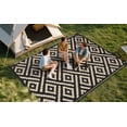 thumbnail image 2 of Outdoor Plastic Waterproof Rug 9'x 12' for Patio, Porch, Deck, Backyard, Balcony, Reversible, 2 of 12
