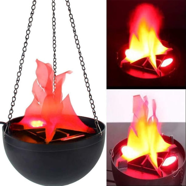 SHANNA 4 Pack 3D Fake Fire Light Hanging LED Flame Effect Lamp for